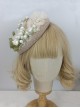 Elegant Retro Pastoral Style Polka Dot Yarn Green Bow-Knot Ribbon Lily Of The Valley Classic Lolita Top Hat