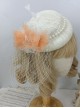 French Elegant Multicolor Lace Feather Mesh Small Top Hat Classic Lolita Barrette Fixed Hat