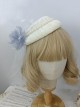 French Elegant Multicolor Lace Feather Mesh Small Top Hat Classic Lolita Barrette Fixed Hat