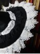 Marisa Impression Series White Oversized Lace Bow-Knot Halloween Black-White Witch Hat Gothic Lolita Hat
