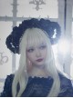 Spider Lair Series Rose Spider Web Halloween Cross Bead Chain Decoration Gothic Lolita Ornate Devil Horn Headband