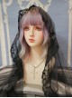 Gothic Lolita Black Halloween Cross Round Lace Veil