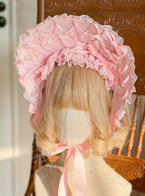 Pink Retro Elegant Bow-Knot Decorated Lace Gorgeous Sweet Lolita Headband