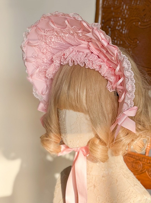 Pink Retro Elegant Bow-Knot Decorated Lace Gorgeous Sweet Lolita Headband