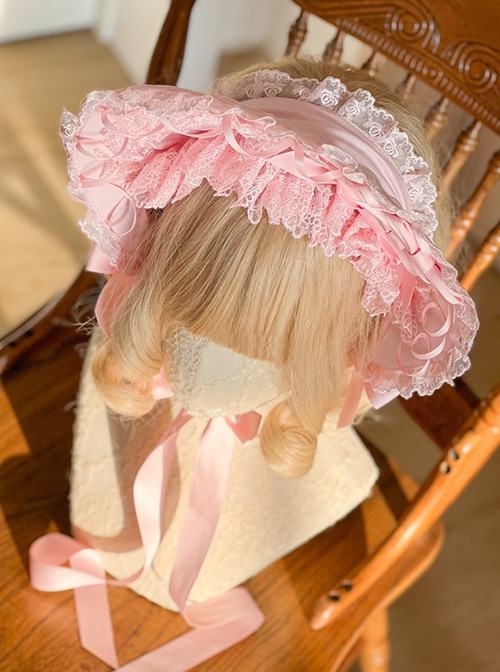 Pink Retro Elegant Bow-Knot Decorated Lace Gorgeous Sweet Lolita Headband