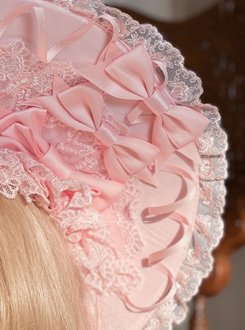 Pink Retro Elegant Bow-Knot Decorated Lace Gorgeous Sweet Lolita Headband