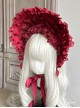 Solid Color Bow-Knot Ribbon Decoration Retro Gorgeous Lace Gothic Lolita Headband