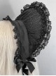 Solid Color Bow-Knot Ribbon Decoration Retro Gorgeous Lace Gothic Lolita Headband