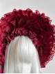 Solid Color Bow-Knot Ribbon Decoration Retro Gorgeous Lace Gothic Lolita Headband