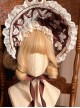 Vintage Lace Satin Ribbon Bow-Knot Decorate Brown Lace-Up Classic Lolita Headband