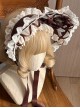 Vintage Lace Satin Ribbon Bow-Knot Decorate Brown Lace-Up Classic Lolita Headband