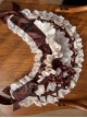 Vintage Lace Satin Ribbon Bow-Knot Decorate Brown Lace-Up Classic Lolita Headband