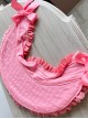 Miss Fulla Series Rose Pink Simple Lace Jacquard Lace-Up Bow-Knot Sweet Lolita Headband