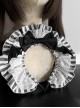 Maid Style Classic Lolita Halloween Black Bowknot Bat Wings Striped Lace Headband