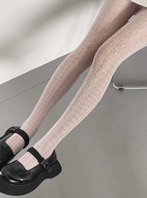 Classic Lolita Spring Summer Multicolor Lace Sexy Thin Fishnet Bottoming Pantyhose