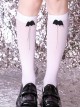 Summer Thin Mary Jane JK Wings Tassel Decorate White Classic Lolita Socks