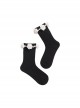 Small White Flower Pearl Decoration Black Personality All-Match Cotton Classic Lolita Socks