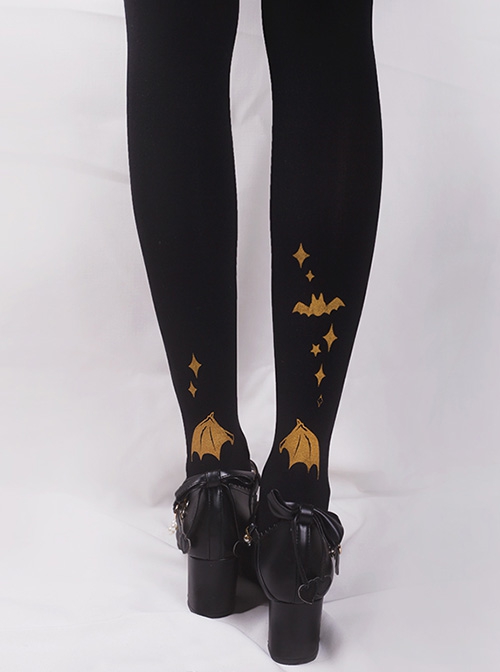 Rabbit Meow Meow Series Halloween Rabbit Pumpkin Horror Bronzing Print Classic Lolita Pantyhose