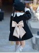 White Petal Collar Design Versatile Spring Autumn Fashion Cute Plush Cuffs Classic Lolita Kids Long-Sleeved Coat