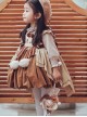 Little Bear Coco Series Autumn Winter Warm Caramel Color Little Bear Embroidered Pom Ball Decoration Sweet Lolita Kids Sleeveless Dress