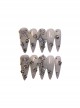 Sequins Gradient Sweet Cool Butterfly Diamond Shiny Detachable Finished Drop-Shaped Long Manicure Nail Pieces