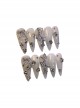 Sequins Gradient Sweet Cool Butterfly Diamond Shiny Detachable Finished Drop-Shaped Long Manicure Nail Pieces