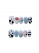 Fresh Summer Cute Cows Three-Dimensional Peach Heart Sweet Detachable Finished Short Manicure Nail Pieces