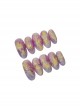 Light Purple Watercolor Gold Foil Mixed Color Sequins Detachable Finished Manicure Nail Pieces