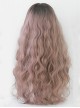 Pink Brown Gradient Air Bangs Wool Curly Long Curly Hair Natural Classic Lolita Wig