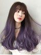 Brown Gradient Purple Fashion Micro Curly Long Hair Classic Lolita Wig