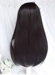 Aku Series Black Purple Color Matching Fashion Little Idol Long Straight Hair Classic Lolita Wig