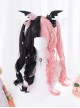 Strawberry Muffin Series Black Powder Color Matching Sweet Cool Girl Long Curly Hair Sweet Lolita Wig