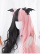 Strawberry Muffin Series Black Powder Color Matching Sweet Cool Girl Long Curly Hair Sweet Lolita Wig