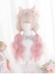 Cherry Blossom Puff Series Harajuku Soft Girl Daily Pink Gradient Egg Roll Long Curly Hair Sweet Lolita Wig