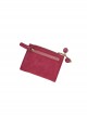 Pure Color Simple PU Girly Pendant Classic Lolita Short Card Holder Coin Purse