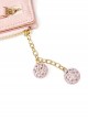 Pure Color Simple PU Girly Pendant Classic Lolita Short Card Holder Coin Purse