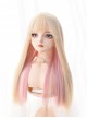 Pink Hanging Ear Dye Harajuku Beautiful Girl Long Straight Hair Cute Sweet Lolita Wig