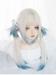 Internet Celebrity Cute Jellyfish Head Gradient Blue Long Straight Hair Sweet Lolita Wig