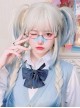 Internet Celebrity Cute Jellyfish Head Gradient Blue Long Straight Hair Sweet Lolita Wig