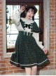 College Style Spring Retro Elegant Plaid Cloak Siamese Fake Three-Piece Design School Lolita Long-Sleeved Dress