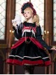 K Series Baroque Red Velvet Classical Detachable Chain Gemini Gothic Lolita Sleeveless Dress