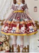 Cute Bear Embroidery Print Summer Sweet Lolita Short Sleeve Dress