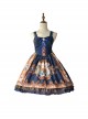 Prophetic Poem Series Multicolor Vintage Cotton Print JSK Classic Lolita Sleeveless Dress