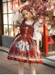 Prophetic Poem Series Multicolor Vintage Cotton Print JSK Classic Lolita Sleeveless Dress