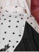 Solid Color Love Print Handmade Beads Ribbon Ruffled Bow-Knot Apron Cute Sweet Lolita Skirt