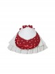 Solid Color Love Print Handmade Beads Ribbon Ruffled Bow-Knot Apron Cute Sweet Lolita Skirt