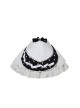 Solid Color Love Print Handmade Beads Ribbon Ruffled Bow-Knot Apron Cute Sweet Lolita Skirt