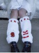 Chinese Style Plush Autumn Winter Warm Metal Rivet Pin Embroidery Dragon Sweet Cool Girl Punk Lolita Leg Covers