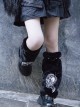 Chinese Style Plush Autumn Winter Warm Metal Rivet Pin Embroidery Dragon Sweet Cool Girl Punk Lolita Leg Covers