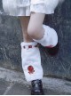 Chinese Style Plush Autumn Winter Warm Metal Rivet Pin Embroidery Dragon Sweet Cool Girl Punk Lolita Leg Covers